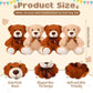 Zomiboo 7 Packs 14 Inch Plush Bear Stuffed Animals Plush Valentine Day Gift Soft Cute Stuffed Dolls Birthday Party Decorations(White, Brown)