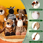 12 Pieces Safari Stuffed Animals 11.8 Inch Jungle Animal Toys Set Boys Girls Plush Forest Animals Lion Elephant Zebra Giraffe Ti