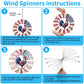 Rooster Metal Wind Spinners For Outdoor,Birthday Gifts For Women Mom Grandma, 12 Inch Garden Decor American Flag Wind Spinner Bi