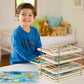 Melissa & Doug Puzzle Storage Rack - Wire Rack for 12 Puzzles, 8.5" x 8.5", Multi, Model 1018, Durable Metal Construction