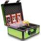 SLAB protective covering FUSION 3 Row Graded Card Storage Box PSA Card Slab Case For Graded cards Holds 120+ Slabs Graded Card Case PSA Slab Box Graded Card Storage Sports Baseball Card Collector Gifts (Lime Green)