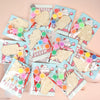 Lardux 24Pcs Ice Cream Wood Painting Crafts  8 Styles Ice Cream Shapes Unfinished Woodchips Cutouts Craft Kits With Glow In The