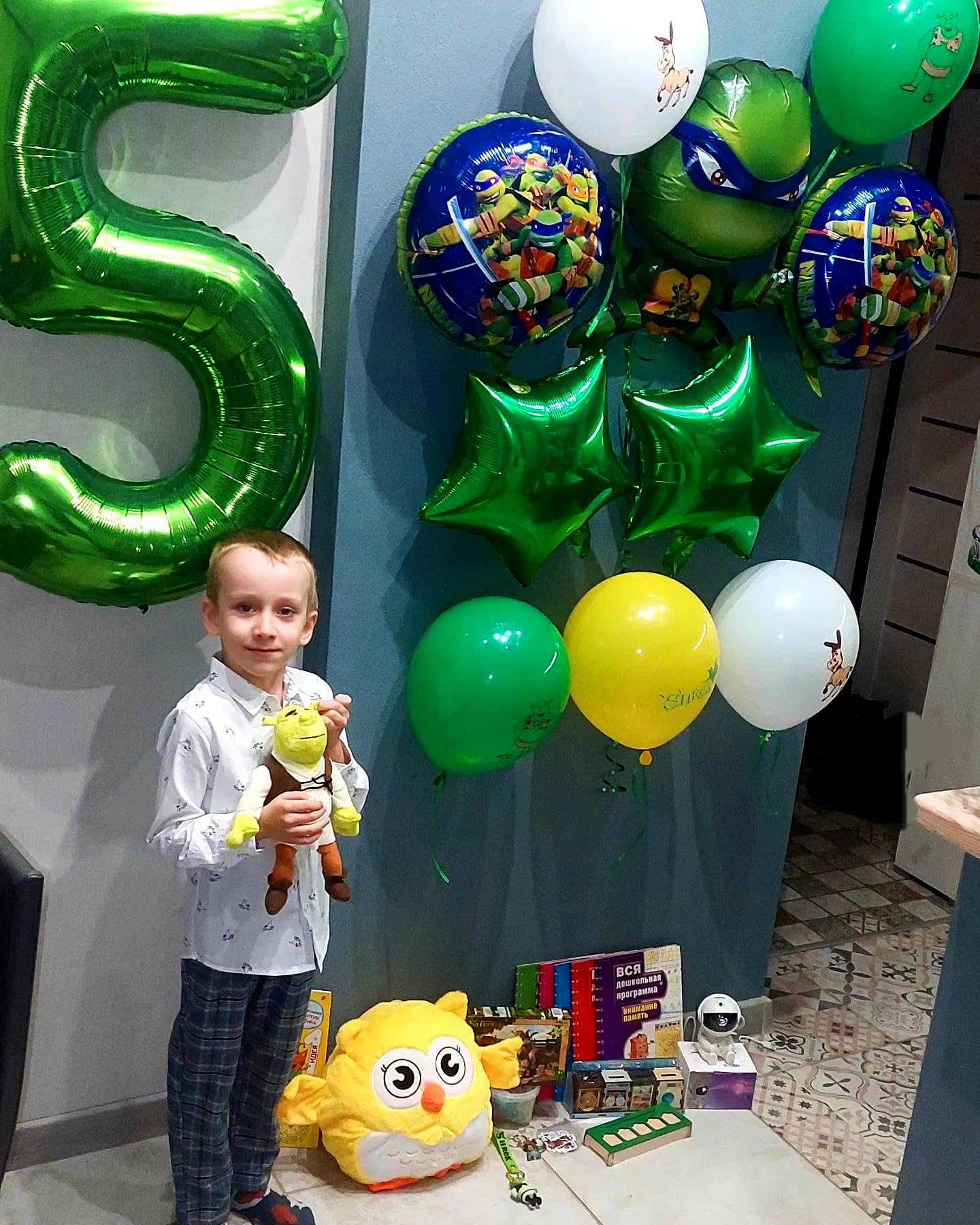 Green 5 Balloon, Number Balloons 40 Inch, 5Th Birthday Balloon Decorations, Green Party Supplies, 5 Number Balloons, Number 5 Ba