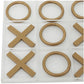 Deco 79 Metal Tic Tac Toe Game Set With Gold Pieces, 12' X 1' X 12', Gold