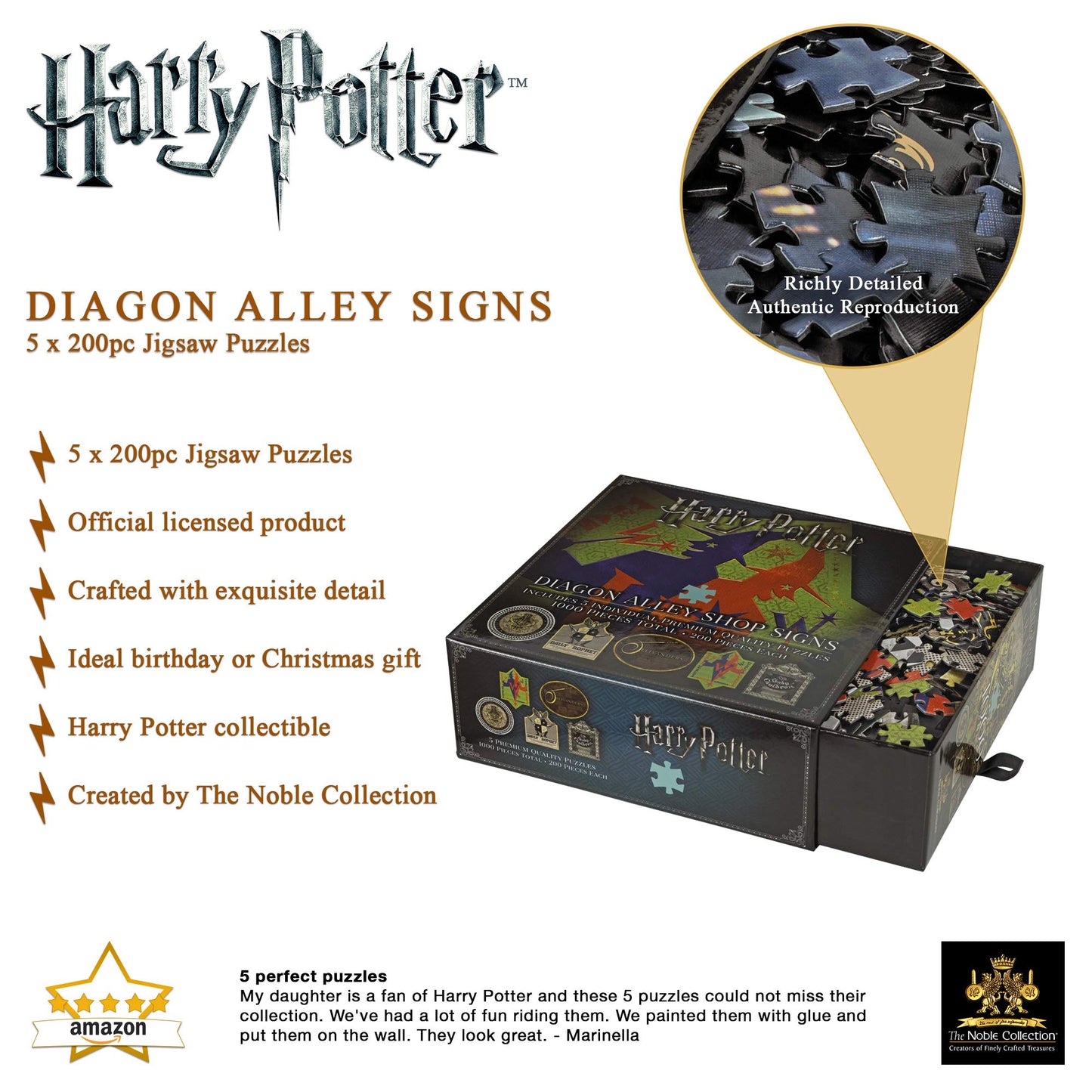 The Noble Collection Harry Potter Diagon Alley Shop Signs Puzzle
