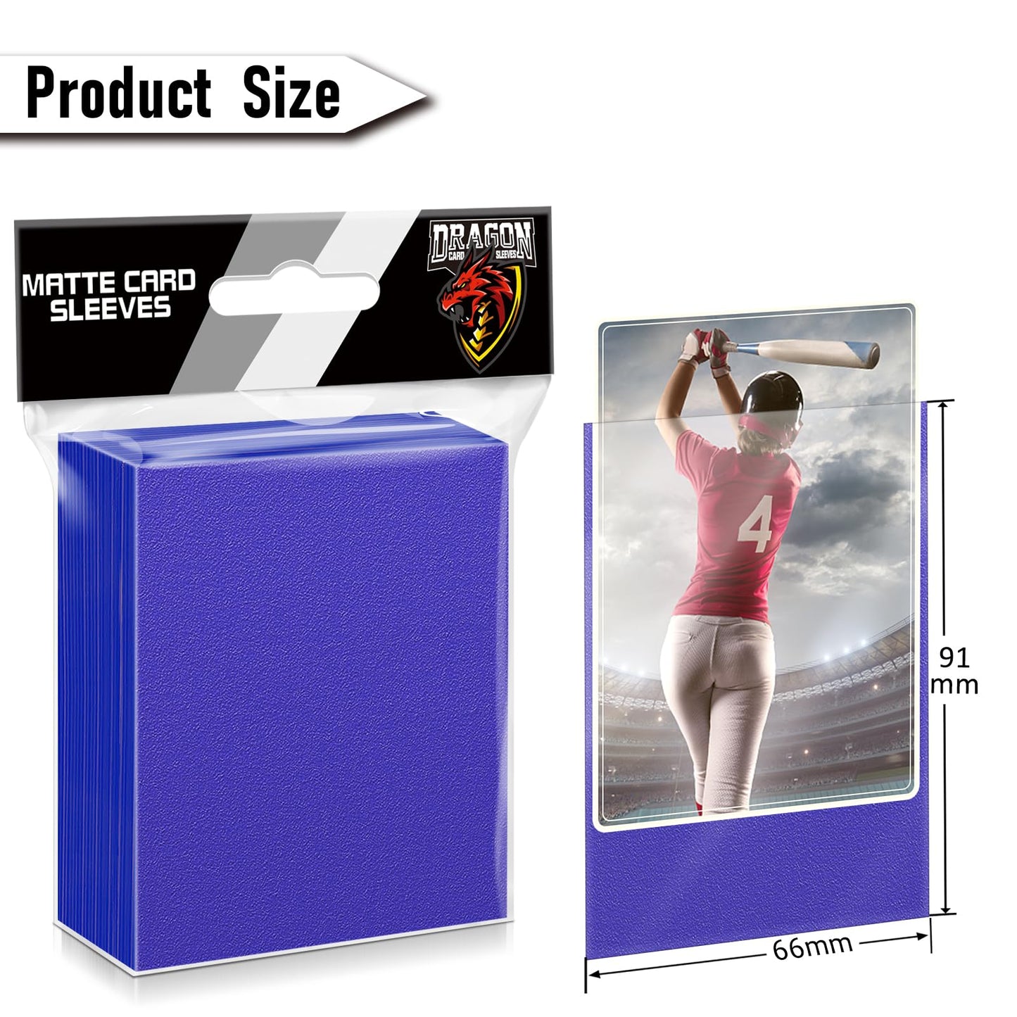 600Pcs Card Sleeves For Collectable Gaming Cards, Matte Card Protectors Sleeves For Baseball Cards, Game Cards And Trading Cards (6 Colors)