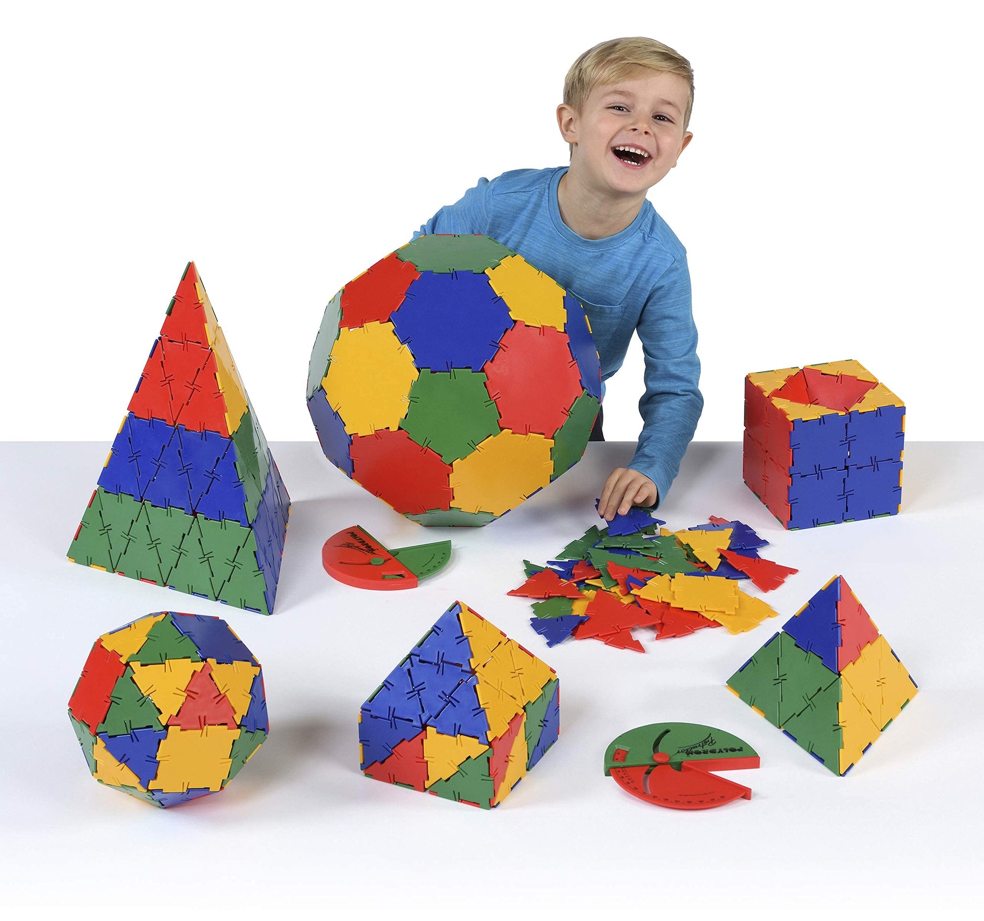 Polydron Kids Schools Geometry Educational Construction Set - Multicolored - Children Development Toy 3D Shapes - 4+ Years - 268 Pieces