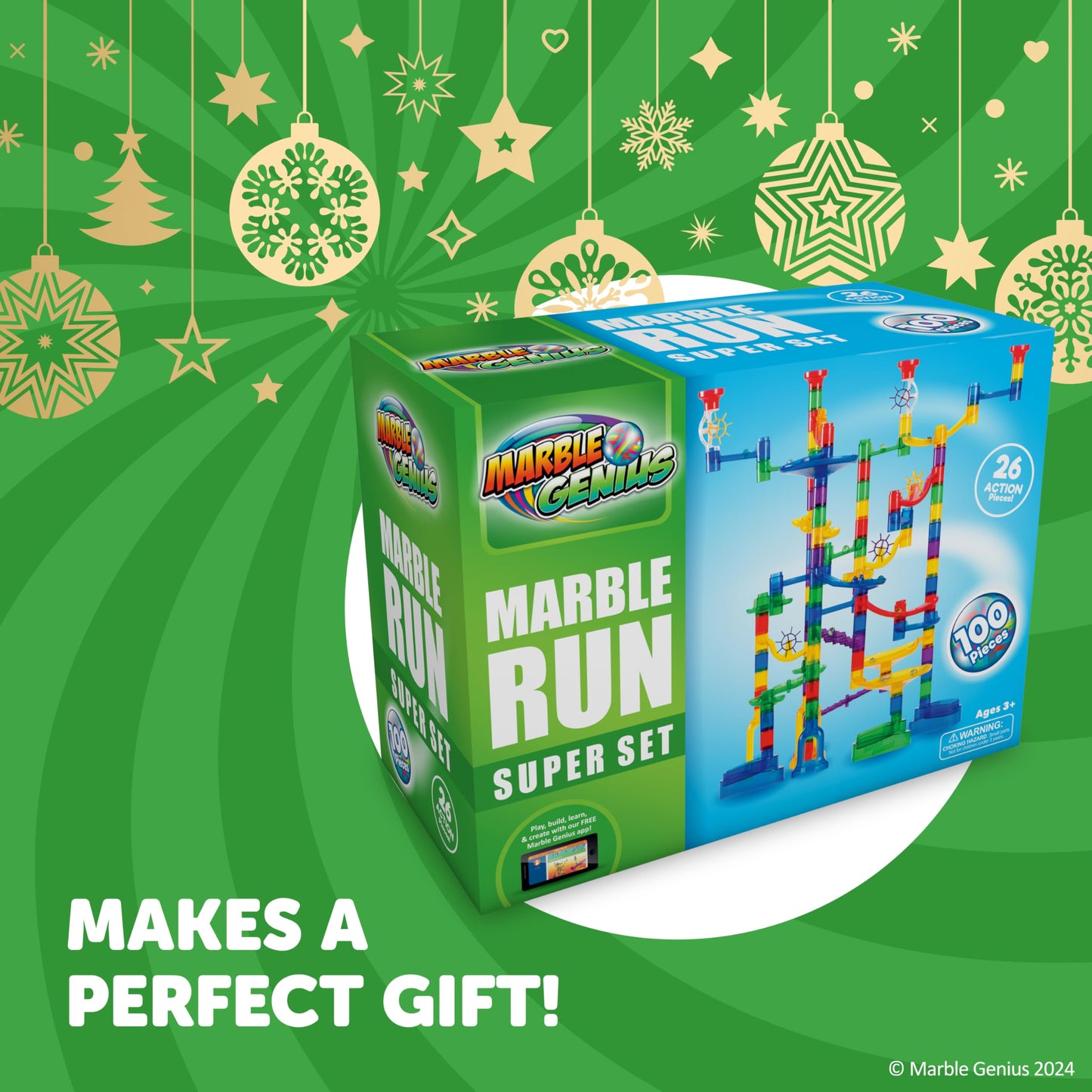 Marble Genius Marble Run - 150 Complete Pieces Maze Track Easter Toys For Adults, Teens, Toddlers & Kids Aged 4-8 Years Old, (85 Translucent Marbulous Pieces + 65 Glass-Marble Set), Super Set