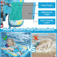 Mambobaby Baby Pool Float with Canopy  Kalolary Non-Inflatable Baby Swim Float Infant Swim Trainer Ring Toddler Pool Float with Adjustable Strap & Tile for 3-24 Months Age Boys Girls (Blue Car)