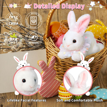 Bunny Toys For Kids, 2-In-1 Bunny Stuffed Animal With Pet Sling Carrier For Indoor And Outdoor, Perfect Christmas, Easter Gifts,
