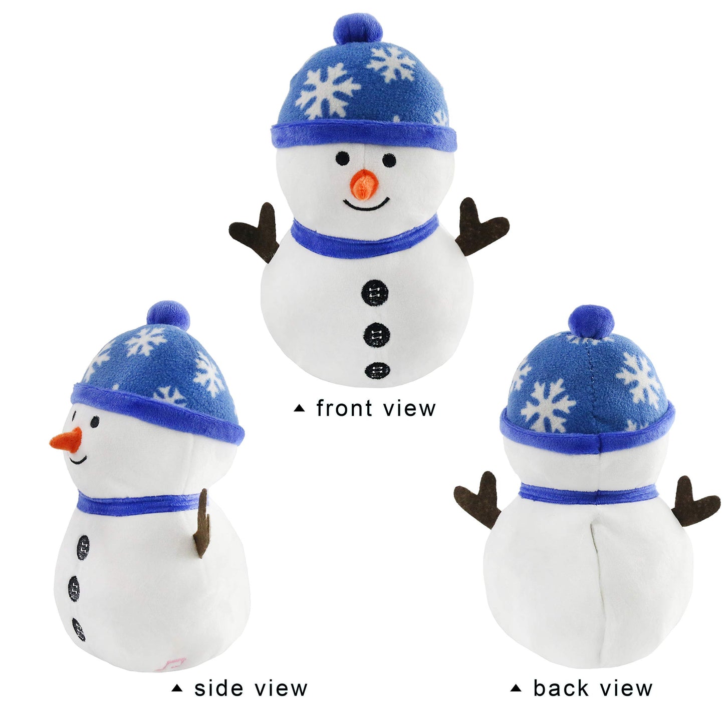 Bstaofy Led Musical Snowman Christmas Stuffed Animal Light Up Plush Toy Soft Adorable Singing Animate Pals For Kids, 11'' (Snowm