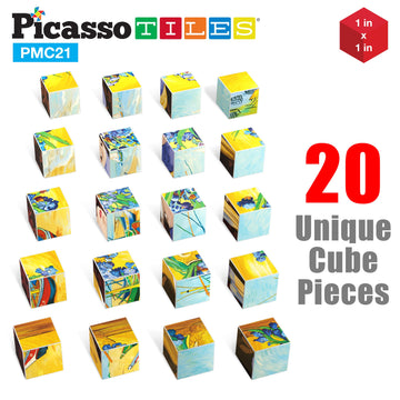 Picassotiles 1    Magnetic Puzzle Building Cubes Blocks Of Popular World Famous Art Paintings With Free Frame, Educational Steam