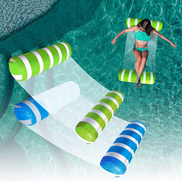 2-Pack Swimming Pool Float Hammock, Multi-Purpose Inflatable Hammock Pool Hammock (Saddle, Lounge Chair, Hammock, Drifter), Wate