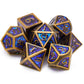 Metal Dice Set D&D Dragon and Dungeon Polyhedral Metal Dice, Punk Style Role-Play RPG Explorer MTG Pioneer Game DND Dice Set (7