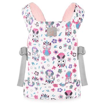 Gagaku Baby Doll Carrier For Little Girls, Toy Baby Dolls Sling Carrier, Reborn Dolls Accessories For Toddlers Kids - Pink - Owl