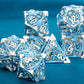 ARUOHHA Hollow DND Metal Dice Set 7 Pcs Blue D and D Dice for Dungeons and Dragons Role Playing Games D+D Polyhedral Dice RPG D&