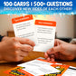 QUOKKA Kids Conversation Cards Game - Break The Ice Game for Kids and Families - Icebreaker Cards with 500+ Questions - Family Game for Kids 8-12 - Perfect for Family Game Night I enhanced Version