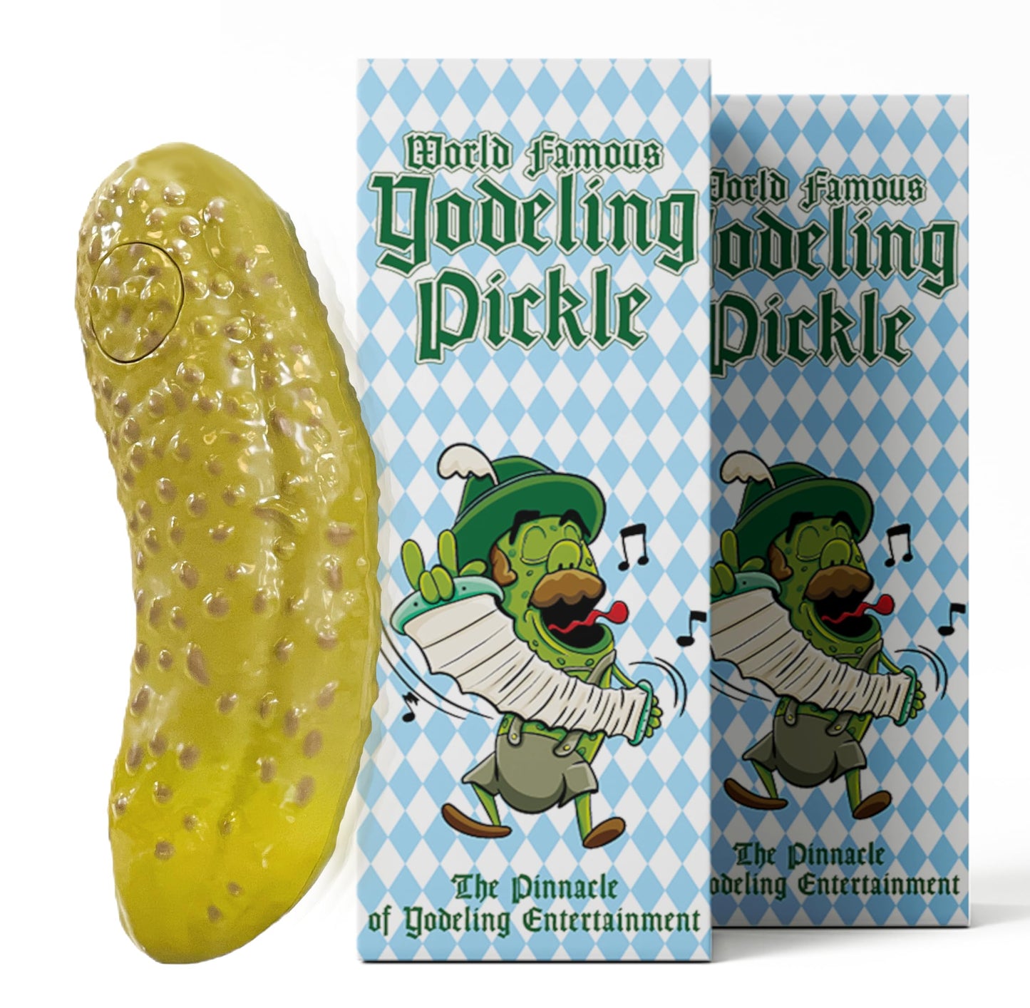 DR DINGUS Yodeling Pickle - 2 Pack - Green Medium Singing Gag Gift for Friends & Family