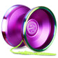 Hksod Professional Bi-Metal Yoyo Unresponsive Yoyo for mature-themeds Advanced Players Predator 3 trick yoyo with enhanced YOYO Bearings with Yo-Yo Accessories- Purple