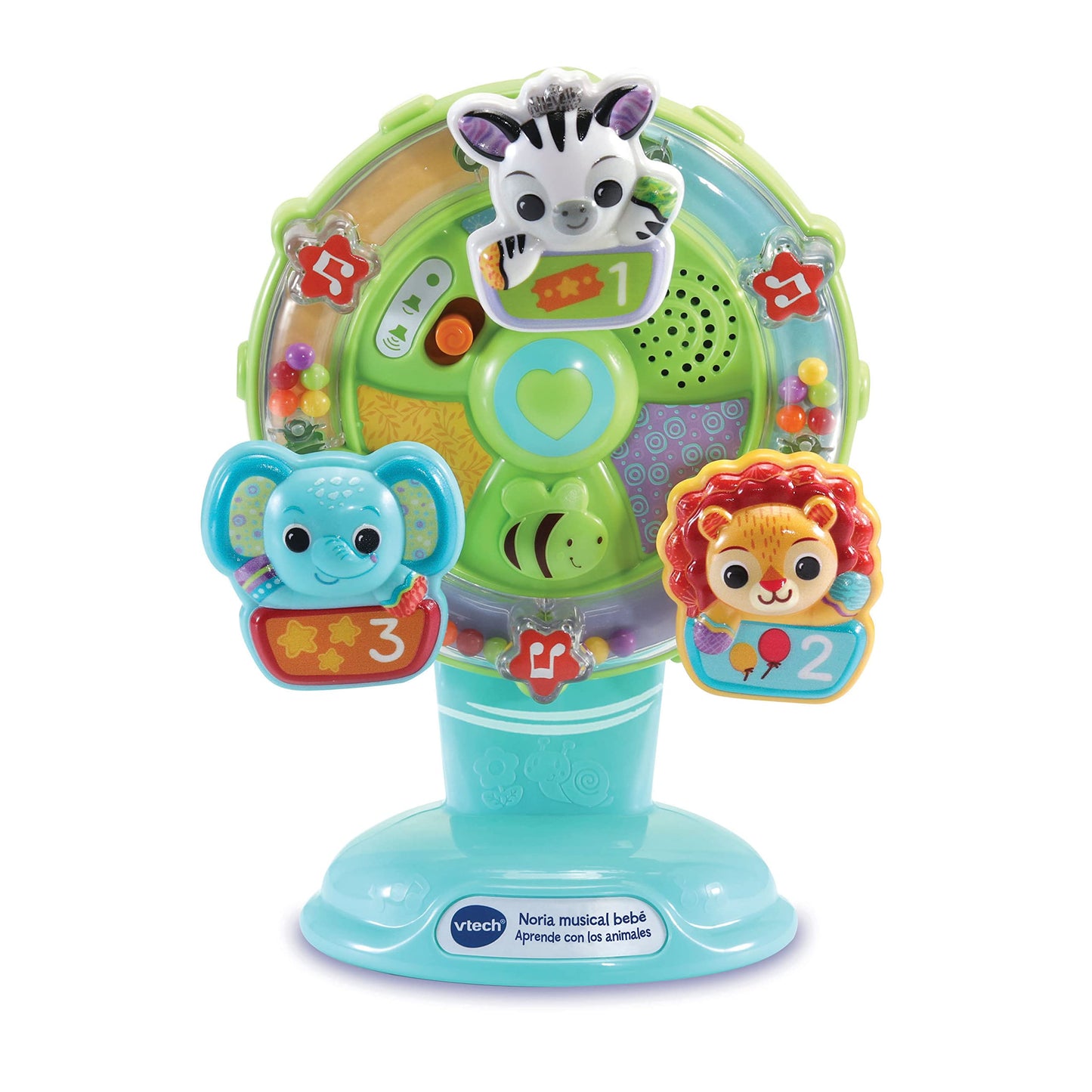 Vtech Vtech-80-165967 Musical Ferris Wheel Learn With Animals, Baby Highchair Toy +6 Months, Esp Version, Color, Single (3480-16