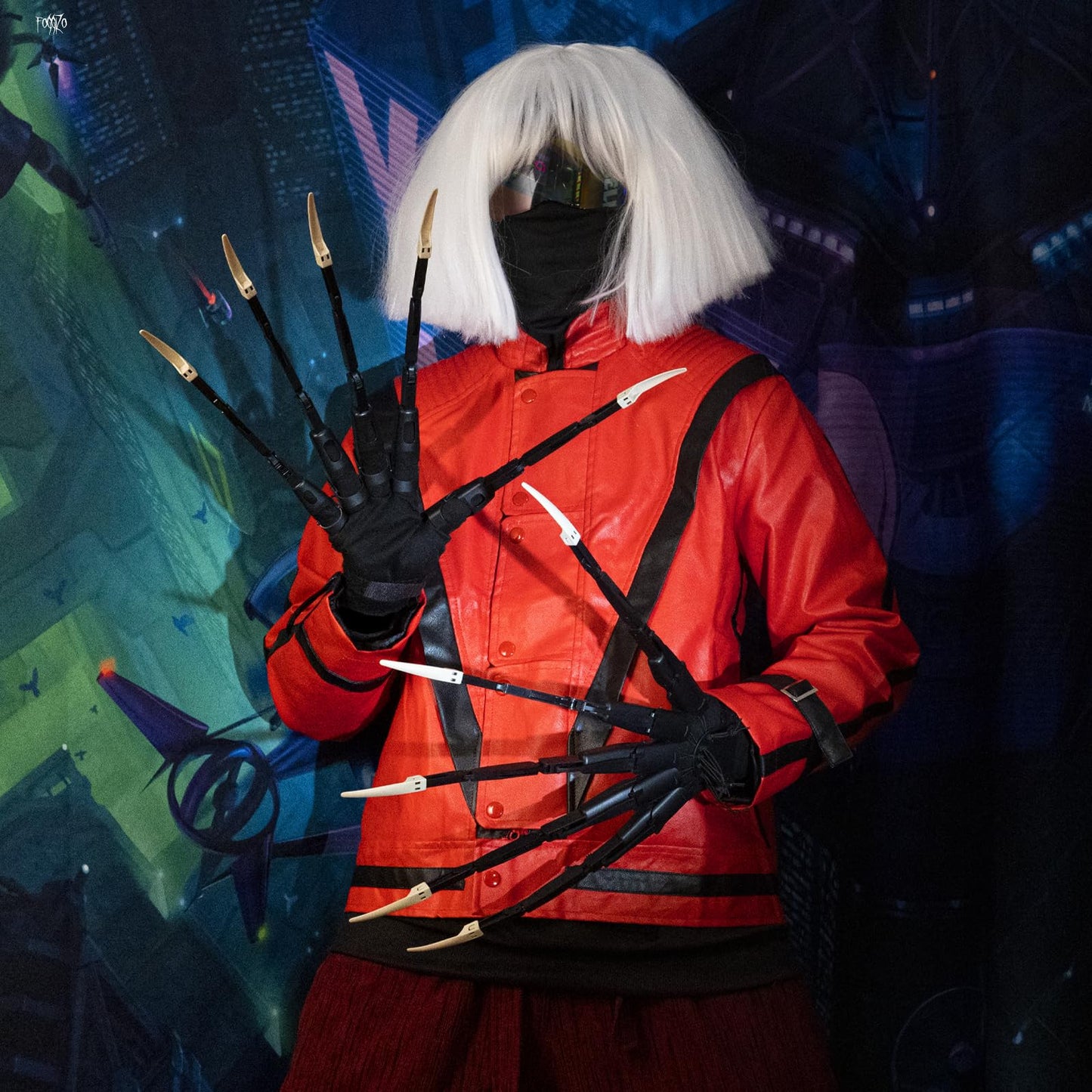 Foggizo Articulated Fingers With White Fingernails, Articulated Finger Extensions With Gloves, Halloween Finger For Any Costume,