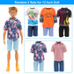 Miunana Lot 12 Items Boy Doll Clothes For 12 Inch Male Doll Fashion Casual Wear Clothes Outfits 5 Sets Boy Dolls Clothes With 3 Pairs Of Shoes For 12 Inch Boy Dolls Formal Black-Tie Suit And Blue-Tie
