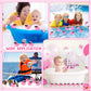 Sosation 36 Packs Mini Rubber Ducks With Sunglasses Sets 2.2 Inch Bath Squeaky Rubber Duckies Cute Float Bathtub Toys For Little One Birthday Party Favors Class Prizes Car Decor(Pink)