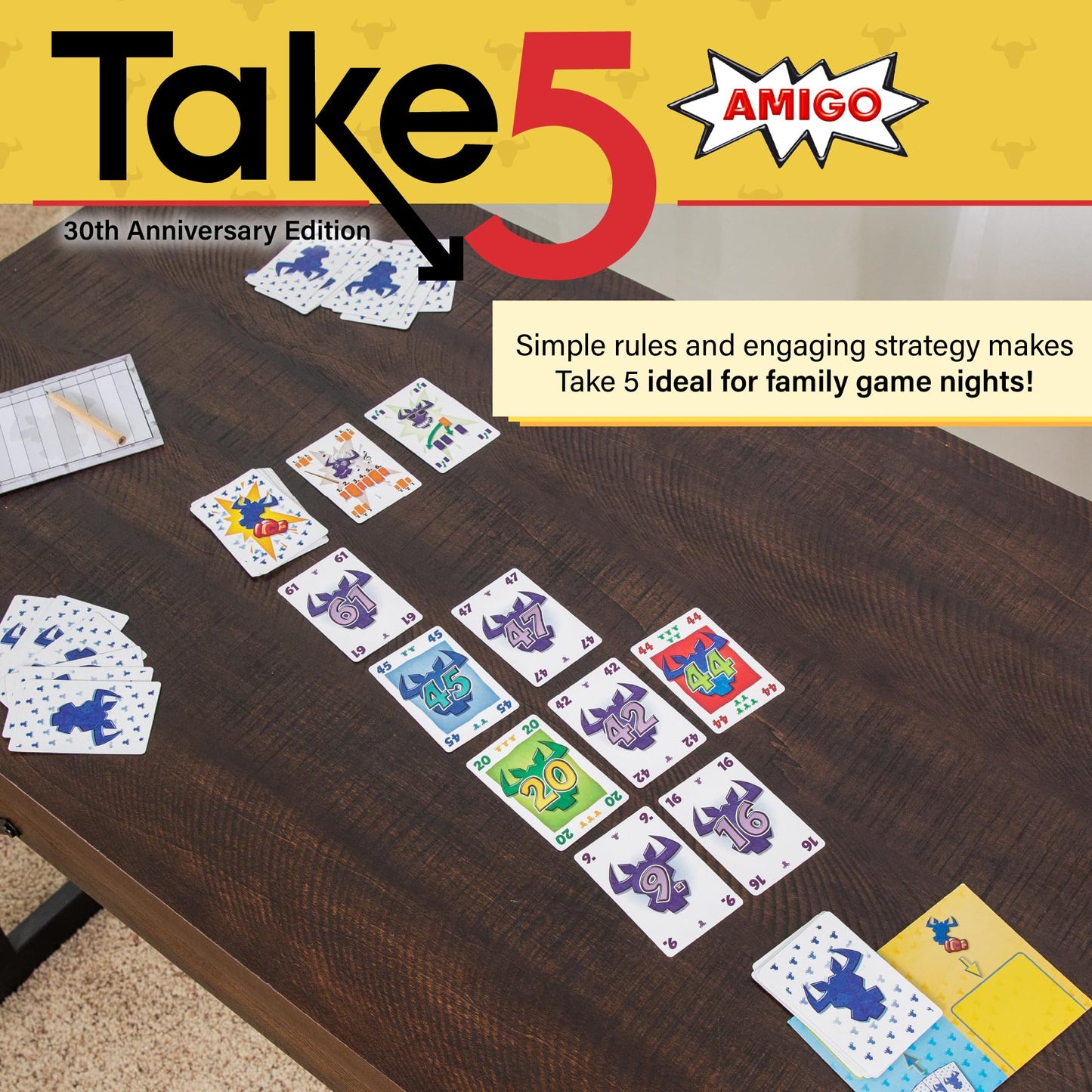 Amigo Games Take 5 Classic Card Game 30Th Anniversary Edition - Contains Beloved Base Game Plus Cooperative Variant & Special Ne
