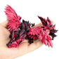 Sumland 3D Printed Dragon With Wings Flying,Crystal Wing Dragon Fidget Toys,Black Red