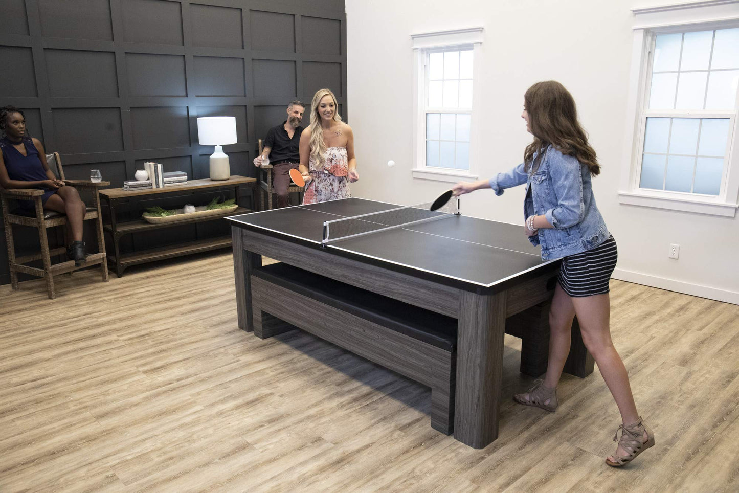 Atomic Northport 3-in-1 Dining Table with Air-Powered Hockey and Table Tennis