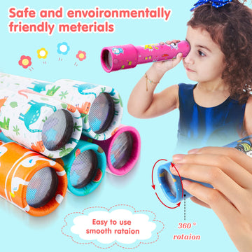 20 Pcs Classic Kaleidoscopes Educational Toys For Party Favors Fun Kaleidoscope Toy For Stock Stuffers Bag Fillers Birthday Party School Classroom Prizes, Random Colors (Flamingo)