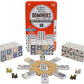 Regal Games - Mexican Train Dominoes Game Set - Double 15 Colored Dot Dominoes - 8 Metal Trains, 136 Tiles, Wooden Hub, Collecto