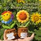 2Pcs Emotional Support Plush Sunflower  Crochet Plant Smile Flowers  Handmade Knitted Flowers Doll  Positive Crochetd Sunflowers Plant Decor with Positive Card  Desk Decor  Encouraging Cheer Up Gifts