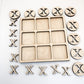 Traditional Themed Tic Tac Toe Board Game, 5X5 Inches Unfinished Wood Diy Painting Craft Kit For Kids With Wooden Avtrboutique X