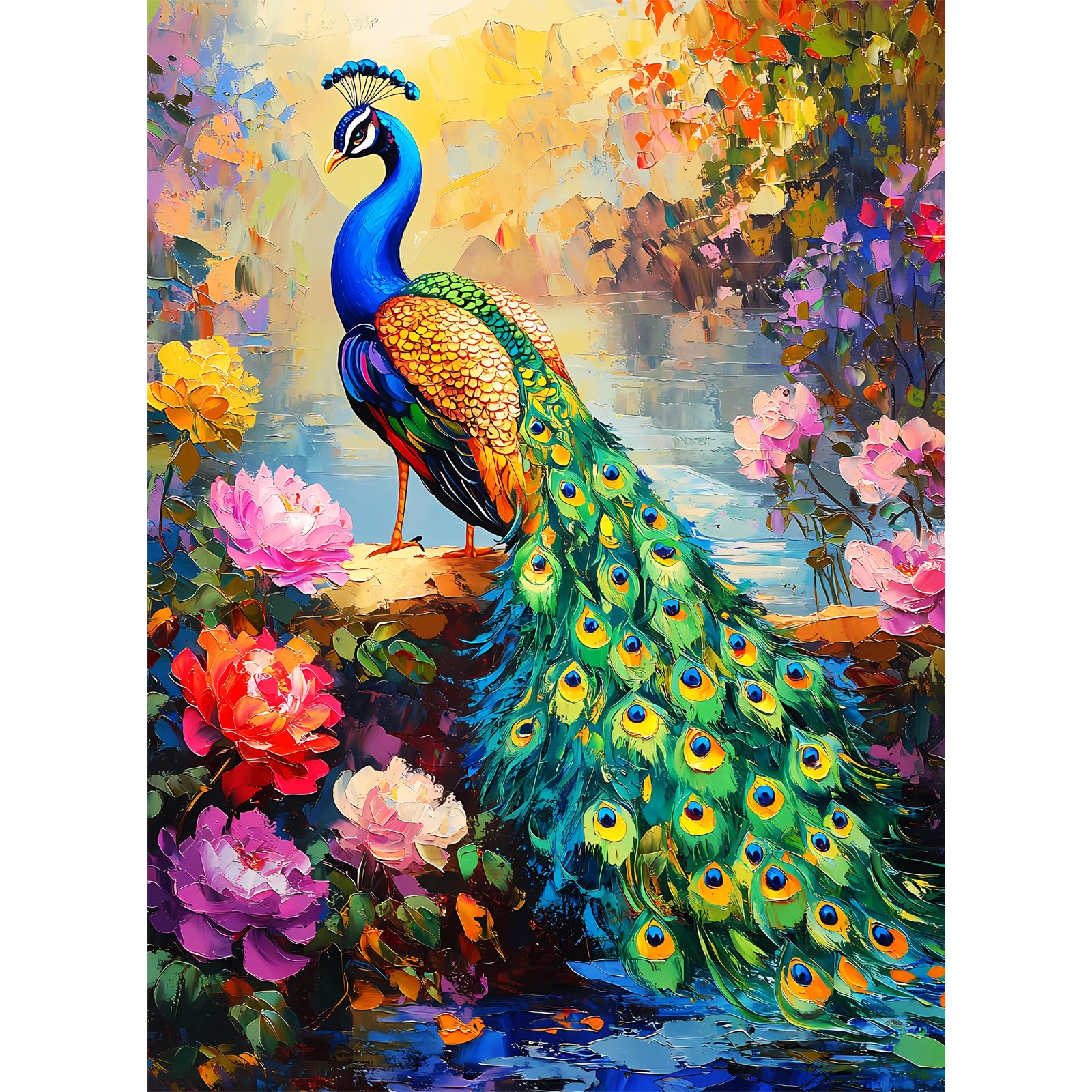 300 Piece Puzzles for mature-themeds Peacock Puzzle Jigsaw Puzzles 300 Pieces mature-themed Puzzles Games for Kids Ages 8-10 10-12 Recycled Cardboard Puzzles Gift Toy 20.5x15IN