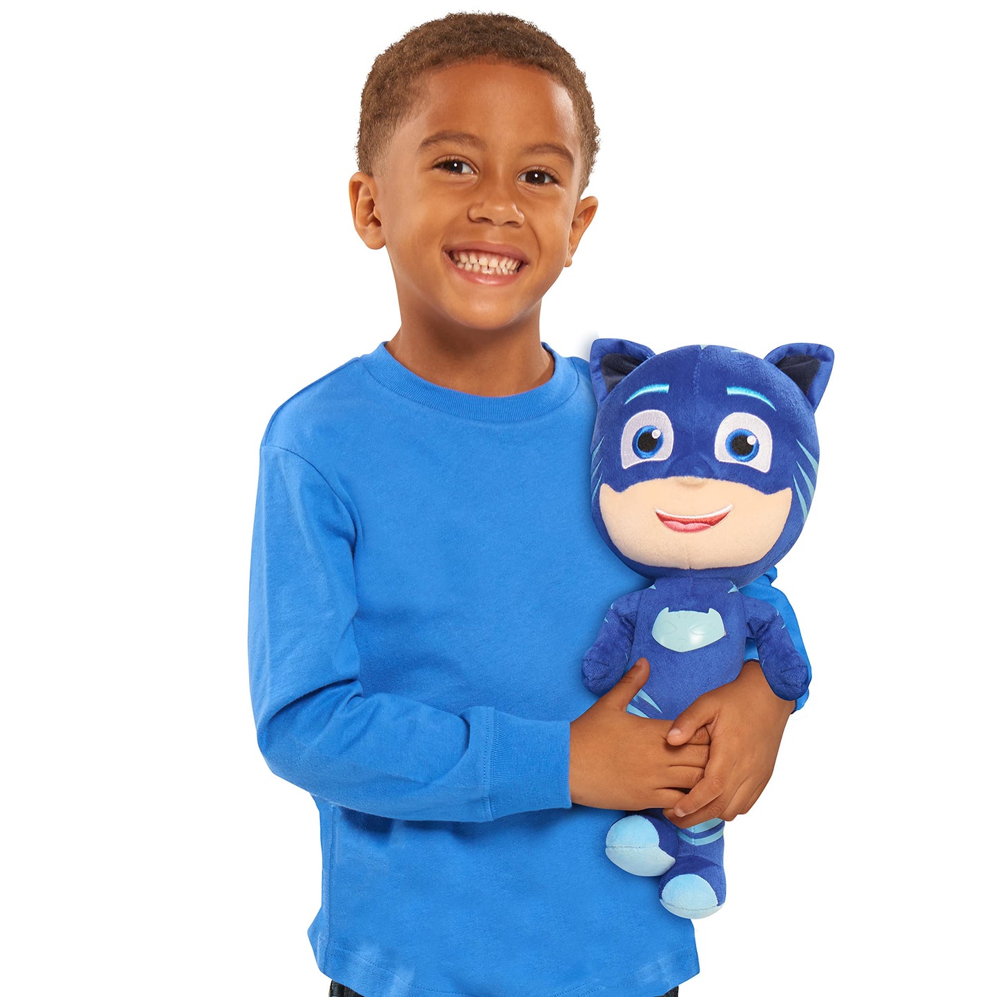 PJ Masks Catboy Plush Toy, 14-Inch Blue Fabric Doll, Model 24616, Kids Toys for Ages 3 Up by Just Play