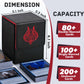 Zlca Card Deck Box For Mtg With 2 Dividers, Deck Storage Box Fits 100+ Single Sleeved, Pu Leather Tcg Case Holder For Magic Comm