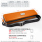 Orange Quiver Card Carrying Case - Playing Card Case Holder For Trading Cards, Mtg Card Storage Bag Deck Box Card Case (+Wrist & Shoulder Strap, Dividers & Separators + 100 Apollo Card Sleeves)