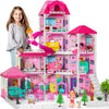 Dolls House For Girls Toys, 4 Stories 10 Rooms Dollshouse With 2 Princesses Slide Accessories, Playset For Toddler Playhouse Gift For For 3 4 5 6 7 8+ Year Old Girls Toys