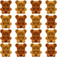 Hungdao 18 Pcs Valentine'S Day Miniature Flocked Plush Mini Bears Stuffed Bear Decorations For Birthday Cake Wedding Decorations