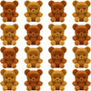 Hungdao 18 Pcs Valentine'S Day Miniature Flocked Plush Mini Bears Stuffed Bear Decorations For Birthday Cake Wedding Decorations