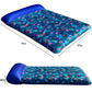 Finduwill Ultra Comfort Pool Floats Raft - 77'' Full Size Fabric Covered Inflatable Pool Lounger Mattress With Pillow For 2 Pers