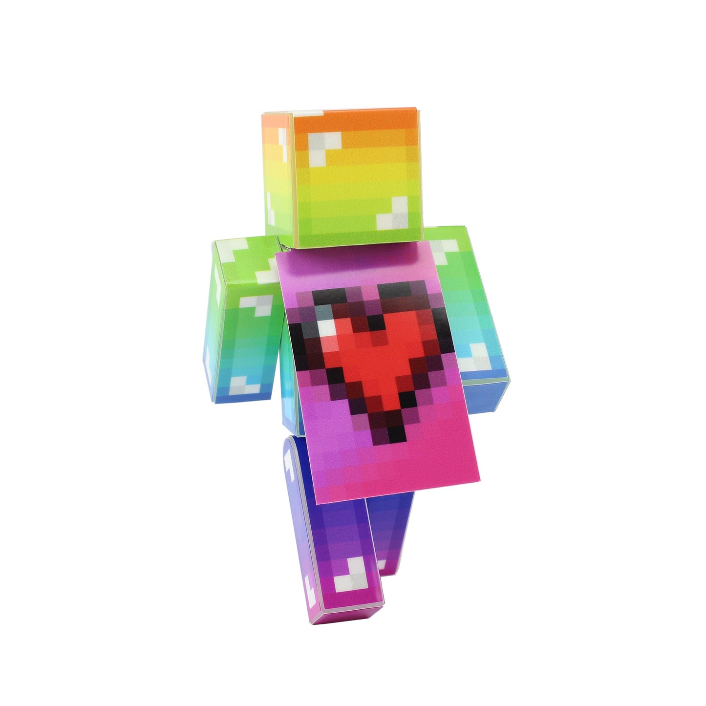 EnderToys Derpy Rainbow Guy Action Figure - 4" Gray Plastic Collectible