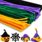 RoundFunny 400 Pcs 24 Inch Extra Long Pipe Cleaners Chenille Stem Thick Fluffy Pipe Cleaners Craft Supplies for Halloween Arts C