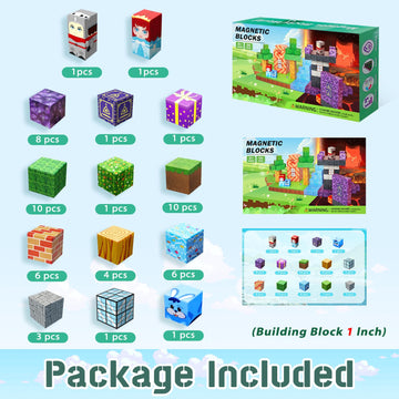 Nvdilo Magnetic Blocks -Adventure At Sea World Magnetic Magic Set - Magnetic Cubes Building Blocks Toys For Halloween Christmas