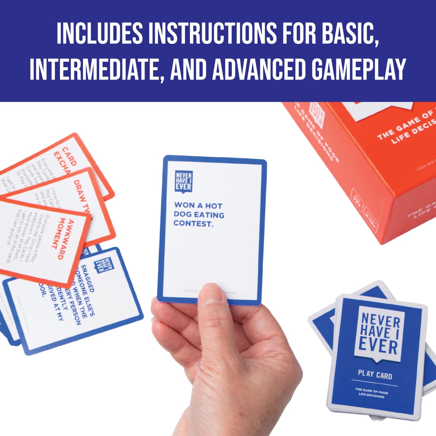 Never Have I Ever Classic Edition Adult Party Game | Interactive Icebreaker | Card Stock Paper | Ages 17+ | Model WSX-Never Have I Ever-GM