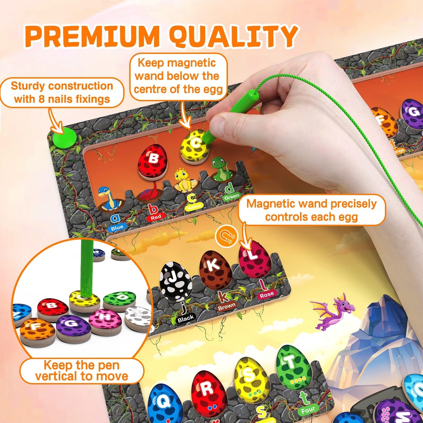 Magnetic Alphabet Maze, Montessori Toys For 3 4 5 Years Old, Alphabet Puzzle Toddler Toys, Magnetic Color And Letter Maze, Presc