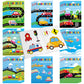 Kosiz 24 Pieces Transportation Coloring Books Traffic Theme DIY Art Drawing Book Party Favors Airplanes Vehicles and Ships Color