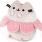 Gund Pink Flower Petals Pusheen Plush Stuffed Animal Cat, Gray And Pink, 9.5