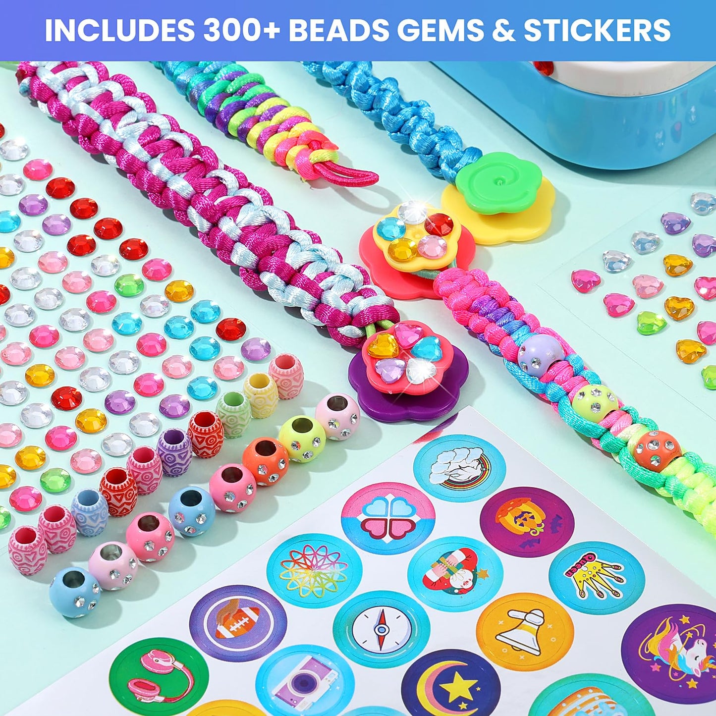 DDAI Friendship Bracelet Making Kits Crafts - Arts & Crafts for Kids Ages 8-12 - Birthday Gifts for 7 9 10 11 12 Years Old Girls